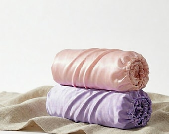 Satin Fitted Crib Sheet, PackNPlay, Mini Crib, Soft Baby Bedding