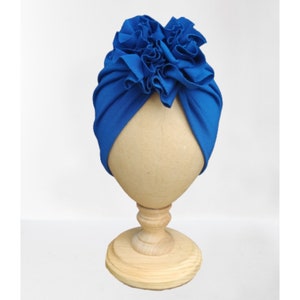 Turban Hat floral ruffle design. Various size , Child, Adult size