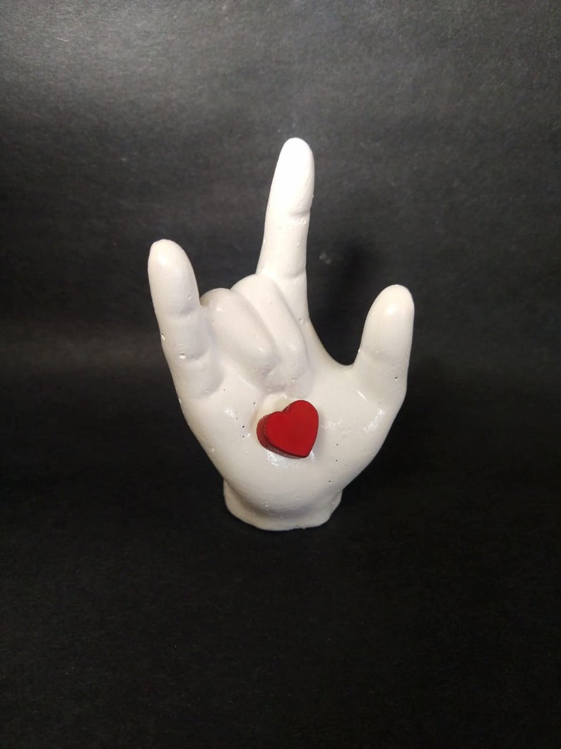 I Love You ASL Sign Language Hand Statue Handmade Hand Etsy