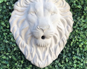Lion Head Concrete outdoor wall water  Fountain 13 inch large