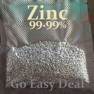 1KG High Purity 99.99% Zinc Zn pure Metal grain Granular ingot Lumps particle