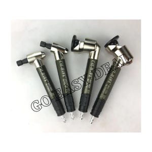 May include: Four silver and black right-angle die grinders with air hoses. The grinders have a green and black body with the text "CAL-HAWK" and "MAG-123A" printed on them.