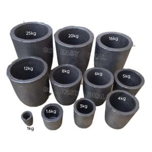 Cadinho de grafite para fundição de forno de tocha, fundição de metal, ouro, prata, cobre, sucata 1KG 1,6KG 3KG 4KG 5KG 6KG
