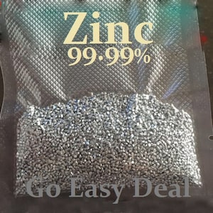 1KG High Purity 99.99% Zinc Zn pure Metal grain Granular ingot Lumps particle