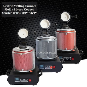 MF-SERIES Electric Kiln Digital Melting Furnace Metal Gold Silver Copper Scrap 110V - 220V