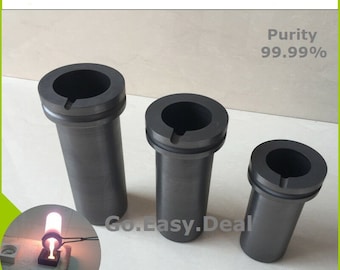Crisol de grafito de alta pureza de 1 kg/2 kg/3 kg para fundición de chatarra de oro y plata.