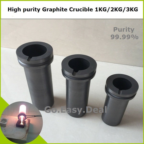 High purity Graphite Crucible 1KG/2KG/3KG Melting Metal Gold Silver Scrap Casting