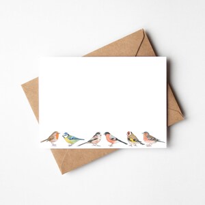 Conjunto de postais Garden Birds, conjunto de 10 postais A6