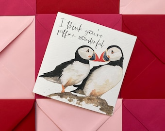 I think you're Puff*n Wonderful, Valentine's Card,