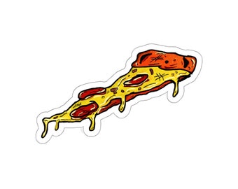 Pizza Slice Die-Cut Sticker | Water Bottle or Laptop Sticker | Waterproof Sticker | Back To School