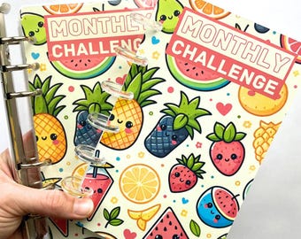 Summer | Monthly Challenge Binder | Cash Budgeting | Money Binder | A6 Size | Disc or Ring Bound Binders