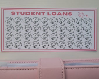 Student Loans Savings Challenge for A6 Cash Envelopes | Printable | Fits in A6 Budget Binder | Budget Binder Insert | Cash Envelopes