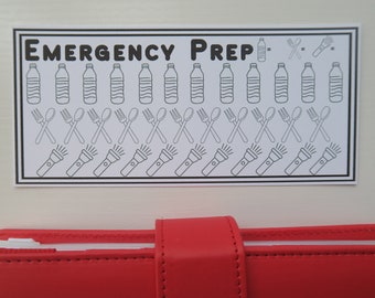 Emergency Prep Savings Challenge for A6 Cash Envelopes | Printable | Fits in A6 Budget Binder | Budget Binder Insert | Cash Envelopes