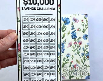 10,000 Savings Binder Cottage Bouquet Design | A6 Disc Binder | Cash Budgeting | Money Binder