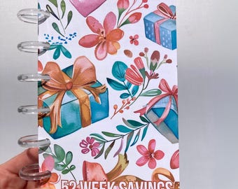 Gifts | 52 Week Savings Challenge Binder | A6 Disc Binder | Cash Budgeting | Money Binder