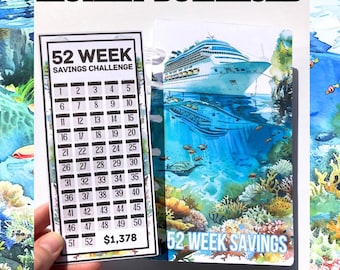 Cruise 52 Week Savings Challenge Binder | Cash Budgeting | Money Binder | PDF PNG STUDIO3 Files | Digital Download