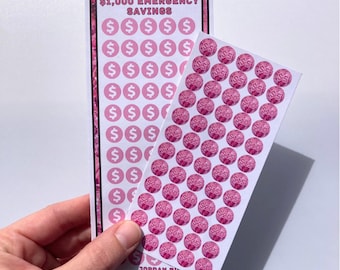1,000 Dollar Emergency Savings Sticker Challenge | Removeable Matte Stickers | Jordan Budgets