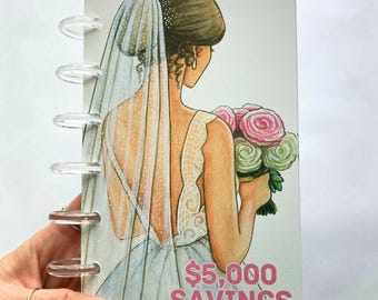 5,000 OR 10,000 Savings Binder Wedding Design | A6 Disc Binder | Cash Budgeting | Money Binder