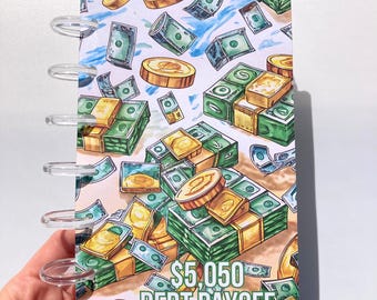 100 Envelope Savings Binder 5,050 Debt Payoff / Money Design | A6 Disc Binder | Cash Budgeting | Money Binder