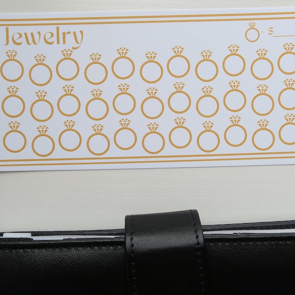 Jewelry Savings Challenge for A6 Cash Envelopes | Printable | Fits in A6 Budget Binder | Budget Binder Insert | Cash Envelopes