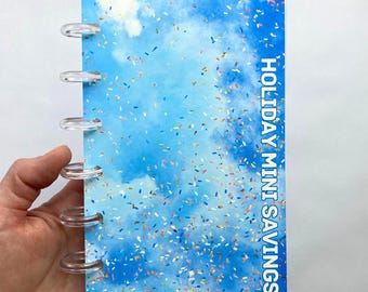 Holiday Mini Savings Binder | Mini Monday | 24 Challenge Cards | A6 Disc Binder | Cash Budgeting | Money Binder