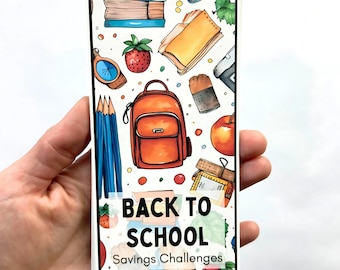 Back to School Savings Challenge Cards | 12 A6 Size Savings Challenge Cards | Physical Shipped Item | No Binder