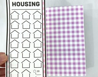 Rainbow Gingham | Month Ahead Bills & Savings Binder | Physical Shipped Item | 1 Month Ahead