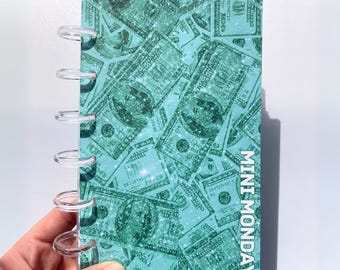 Bling Mini Savings Binder | Mini Monday | 24 Challenge Cards | A6 Disc Binder | Cash Budgeting | Money Binder