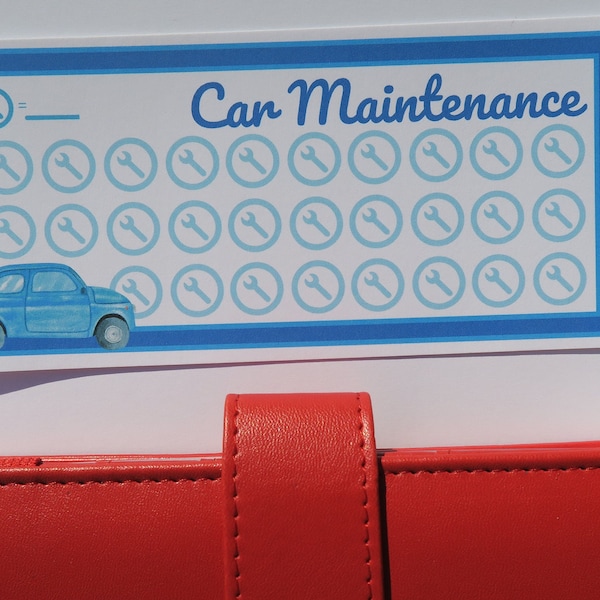 Car Maintenance Savings Challenge for A6 Cash Envelopes | Printable | Fits in A6 Budget Binder | Budget Binder Insert | Cash Envelopes