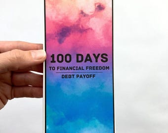 Debt Payoff Savings Challenge Cards | 100 Days to Financial Freedom | 14 A6 Size Savings Challenge Cards | Physical Shipped Item | No Binder