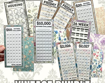 Complete Vintage Collection Bundle | PDF PNG .STUDIO3 Files | A6 Disc Binder | Cash Budgeting | Money Binder | Digital Download