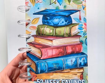 Graduation | 52 Week Savings Challenge Binder | A6 Disc Binder | Cash Budgeting | Money Binder