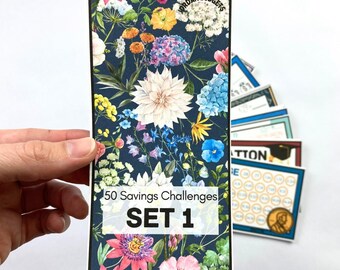 50 A6 Size Savings Challenge Cards | Thick Cardstock | Physical Shipped Item | No Binder