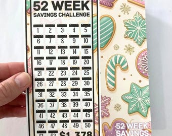 Sugar & Snow | 52 Week Savings Challenge Binder | A6 Disc Binder | Cash Budgeting | Money Binder