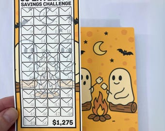 50 Envelope Savings Binder Campfire Design | A6 Disc Binder | Cash Budgeting | Money Binder