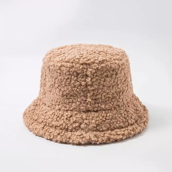 Bank Roll Bucket Hat - Fuzzy Faux Sherpa Fur