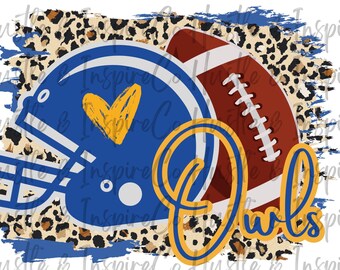 Odem Owls Football Heart Helmet png