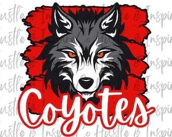 Coyotes Red Mascot png