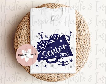 Navy Senior Cheer Megaphone Png