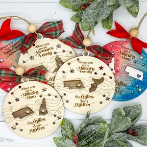 Military Ornament, Military Family Ornament, Gift for Military Mom, Gift for Military Wife, Air Force Christmas Ornament, Long distance gift