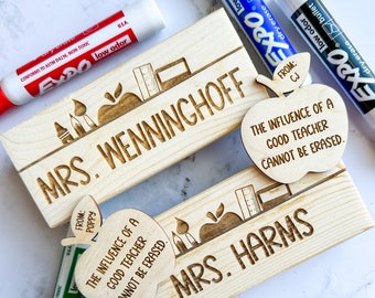 Teacher appreciation gift, dry eraser personalized, personalized gift for teacher, end of year teacher gift, custom gift for teacher