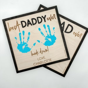 Father&#39;s Day Gift for Dad, Father&#39;s Day Gift for Grandpa, Father&#39;s Day gift from kids, Father&#39;s Day Gift handprint, Custom Father&#39;s Day Gift