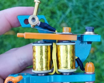 Handgemaakte zeeframe holografische dubbele spoelen Betrouwbare scherpe en snelle tattoo-machine Zachte shader