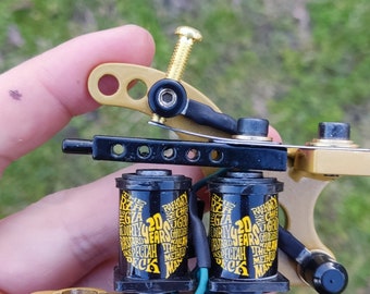 Handmade Gold Wu Tang Double Coils Tattoo Machine Fast and Delicate Liner