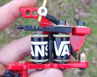 Handmade Red Vans Double Coils Tattoo Machine Fast and Delicate Liner