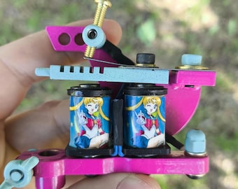 Handmade Sailor Moon Double Coils Tattoo Machine Fast Delicate Liner