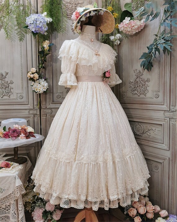 Vestido de fiesta beige Vestido lolita Vestido Lolita | Etsy México