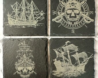 Pirate Slate Coasters