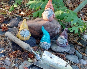 Travel Gnome Hand Cast Stone Figurine Miniature Companion Hiking Camping Gift High Desert Guardian