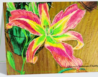 Nurse's Day Card featuring Nurse's Stethoscope Daylily: Nurses Make a Difference